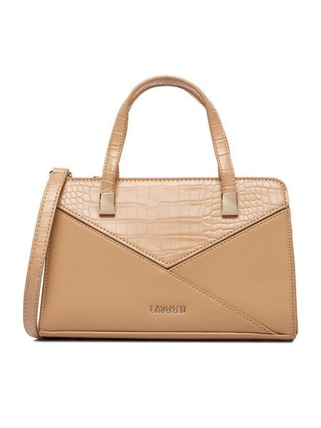 Lasocki Torebka CEO-LSK-M-001-09 Beżowy. Brązowe torebki klasyczne Lasocki, bez wzorów, z materiału, bez dodatków. Za 169.99 zł.