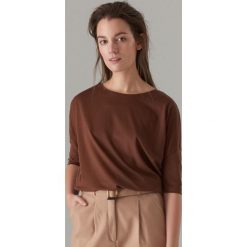 Basicowa bluzka oversize - Brązowy. Bluzki marki Mohito. Za 59.99 zł.