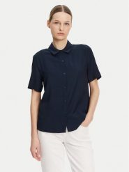 Tommy Hilfiger Koszula WW0WW44683 Granatowy Relaxed Fit. Niebieskie koszule Tommy Hilfiger, bez wzorów, z wiskozy, bez kołnierzyka, bez ramiączek. Za 279.99 zł.