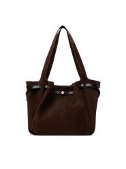 Tory Burch Torebka Romy Suede Tote 186348 Brązowy. Brązowe shopper bag Tory Burch, bez wzorów, ze skóry, bez dodatków. Za 3,064.00 zł.