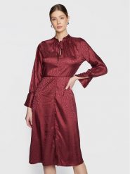Closet London Sukienka codzienna D8522 Bordowy Regular Fit. Czerwone sukienki Closet London, na co dzień, bez wzorów, z syntetyku, bez kołnierzyka, bez ramiączek, proste. Za 139.99 zł.