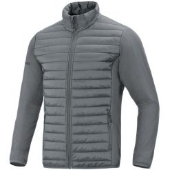 Kurtka puchowa Jako Corporate. Szare kurtki JAKO, s, bez wzorów, z elastanu, z kapturem. Za 340.70 zł.