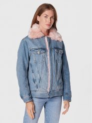 Liu Jo Kurtka jeansowa UF2089 D4751 Niebieski Regular Fit. Niebieskie kurtki Liu Jo, bez wzorów, z bawełny, bez kaptura. Za 719.99 zł.