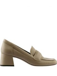 Högl Skórzane czółenka "Cassia" w kolorze szarobrązowym rozmiar: 38. Brązowe czółenka Högl, bez wzorów, klasyczne, bez obcasa, bez zapięcia. Za 293.59 zł.