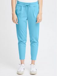 ICHI Spodnie materiałowe 20104757 Niebieski Slim Fit. Niebieskie spodnie materiałowe ICHI, bez wzorów, z materiału. Za 119.99 zł.