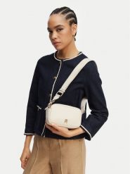 Tommy Hilfiger Torebka Th Logotape Camera Bag AW0AW18741 Biały. Białe listonoszki Tommy Hilfiger, bez wzorów, ze skóry, bez dodatków. Za 409.99 zł.