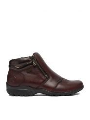 Rieker Botki CEO-L4655-27 Brązowy ciemny. Brązowe botki Rieker, bez wzorów, ze skóry, bez obcasa, na płaskiej podeszwie, bez zapięcia. Za 439.99 zł.