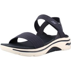 Sandały SKECHERS GO WALK ARCH FIT 2.0 Niebieski. Niebieskie sandały Skechers, bez wzorów, z tkaniny, bez obcasa, bez zapięcia. Za 267.99 zł.