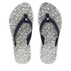 Japonki Tommy Hilfiger. Niebieskie japonki Tommy Hilfiger, bez wzorów. Za 189.99 zł.