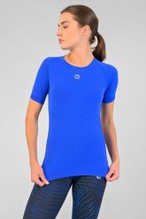 Koszulka z krótkim rękawem sportowa damska Nessi Sportswear Ultra. Niebieskie t-shirty sportowe NESSI SPORTSWEAR, l, bez wzorów, z dzianiny, bez ramiączek, do biegania. Za 299.00 zł.