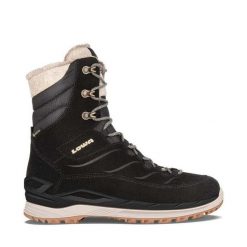 Buty trekkingowe damskie Lowa 4204179932. Czarne buty trekkingowe Lowa, z materiału, za kostkę, bez zapięcia. Za 1,011.00 zł.