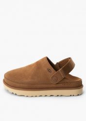 UGG Goldenstar Clog Klapki damskie. Brązowe klapki UGG, bez wzorów, bez obcasa, bez zapięcia. Za 589.99 zł.