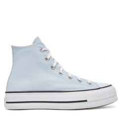 Trampki Converse. Niebieskie trampki Converse, bez wzorów, retro, bez zapięcia. Za 269.99 zł.