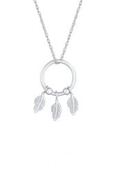 Elli Damski wisiorek pióro Boho Hippie Letni trend w pozłacanym srebrze próby 925 Sterling Silver Naszyjniki 1 ct. Szare naszyjniki Elli, z materiału, pozłacane. Za 293.99 zł.