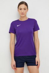 Nike t-shirt treningowy Park VII kolor fioletowy. Fioletowe t-shirty Nike, l, bez wzorów, z materiału, bez kołnierzyka, bez ramiączek. Za 89.99 zł.