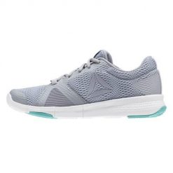 Buty do chodzenia damskie Reebok Flexile. Szare buty treningowe Reebok, bez wzorów, z materiału, bez zapięcia, do biegania. Za 288.00 zł.