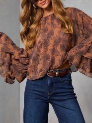 Milan Kiss Bluzka w kolorze jasnobrązowym rozmiar: M. Brązowe bluzki Milan Kiss, m, bez wzorów, bez kołnierzyka, bez ramiączek. Za 152.99 zł.