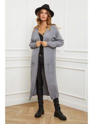 So Cachemire Kardigan "Acor" w kolorze szarym rozmiar: XL. Szare swetry So Cachemire, xl, bez wzorów, z kaszmiru, bez ramiączek. Za 220.45 zł.