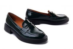 BIOECO BY ARKA 6468 2290 zielony, półbuty damskie. Zielone półbuty wsuwane Bioeco by Arka, bez wzorów, ze skóry, bez obcasa, na obcasie. Za 374.90 zł.