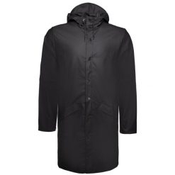 Kurtka Rains Long Jacket W3. Czarne kurtki Rains, s, bez wzorów, sportowe, bez kaptura. Za 309.99 zł.