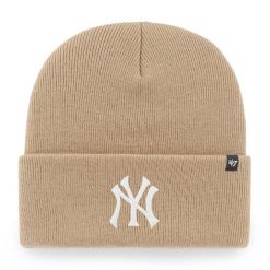 Czapka New York Yankees 47Brand MLB Haymaker. Brązowe czapki zimowe 47 Brand, bez wzorów, z materiału, klasyczne. Za 119.00 zł.