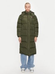 Tommy Jeans Kurtka puchowa Alaska DW0DW18860 Zielony Regular Fit. Zielone kurtki Tommy Jeans, xs, bez wzorów, z jeansu, bez kaptura. Za 799.99 zł.