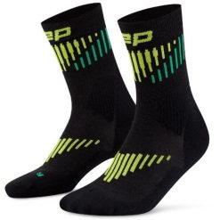 Damskie skarpetki kompresyjne do połowy łydki sportowe z wełną Merino Core. Czarne skarpetki CEP, bez wzorów, z elastanu. Za 69.00 zł.