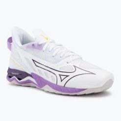 Buty do piłki ręcznej damskie Mizuno Wave Mirage 5. Białe buty treningowe Mizuno, bez wzorów, z materiału, bez zapięcia, do piłki ręcznej, mizuno wave. Za 636.70 zł.
