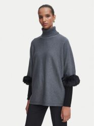 Rinascimento Golf CFM0012388003 Szary Oversize. Szare swetry Rinascimento, l, bez wzorów, z wiskozy, bez ramiączek. Za 414.99 zł.