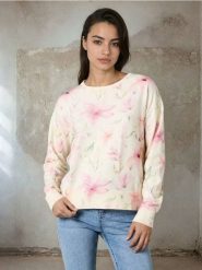 Wiskozowy sweter ze wzorem - wielobarwny. Swetry Sinsay, l, bez wzorów, z wiskozy, bez ramiączek. Za 45.99 zł.
