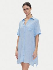 DKNY Koszula nocna YI30054 Błękitny Relaxed Fit. Niebieskie koszule nocne DKNY, l, bez wzorów, z wiskozy, bez ramiączek. Za 299.99 zł.