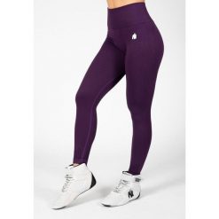 Legginsy sportowe damskie Neiro Bezszwowe. Fioletowe legginsy sportowe GORILLA WEAR, l, bez wzorów, na fitness i siłownię. Za 213.00 zł.