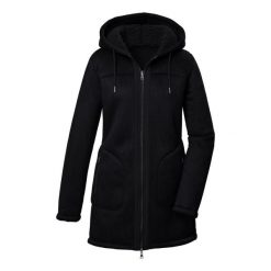 Parka damska z kapturem Killtec GW 63. Niebieskie płaszcze GIGA DX, bez wzorów, z materiału, z kapturem. Za 534.75 zł.
