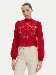 Morgan Bluzka 251-OMBRE Czerwony Regular Fit. Czerwone bluzki Morgan, bez wzorów, z syntetyku, bez kołnierzyka, bez ramiączek. Za 249.99 zł.