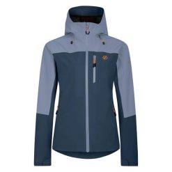 Kurtka przeciwdeszczowa damska Mountain Series. Niebieskie kurtki przeciwdeszczowe Dare 2b, bez wzorów, z materiału, bez kaptura, trekkingowe. Za 399.99 zł.