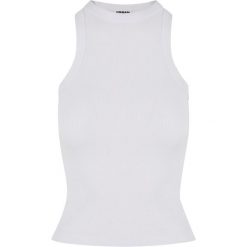 Damski tank top Urban Classics Racer Back. Białe topy Urban Classics, bez wzorów, eleganckie, bez kołnierzyka, bez ramiączek. Za 95.50 zł.