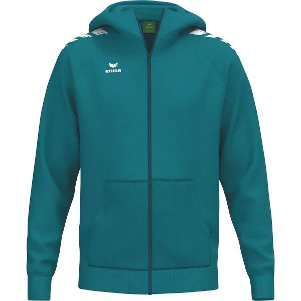 Bluza z kapturem Erima CMPT Wings. Niebieskie bluzy Erima, m, bez wzorów, z bawełny, bez ramiączek, z kapturem. Za 264.50 zł.