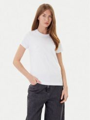 PINKO T-Shirt Bussolotto 100355 A2RD Biały Regular Fit. Białe t-shirty Pinko, s, bez wzorów, z bawełny, bez kołnierzyka, bez ramiączek. Za 389.99 zł.