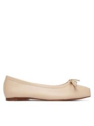 Balagan Baleriny Prima Beżowy. Brązowe baleriny BALAGAN, bez wzorów, ze skóry, bez obcasa, bez zapięcia. Za 549.99 zł.