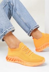 Pomarańczowe Buty Sportowe z Ozdobnym Sznurowaniem Bewa. Brązowe buty sportowe lifestyle Born2be, bez wzorów, sportowe, bez zapięcia. W wyprzedaży za 55.99 zł.