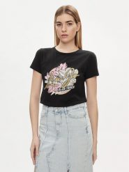 Liu Jo T-Shirt TA4202 JS003 Czarny Regular Fit. Czarne t-shirty Liu Jo, s, bez wzorów, z bawełny, bez kołnierzyka, bez ramiączek. Za 159.99 zł.