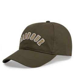 Czapka z daszkiem Barbour. Zielone czapki z daszkiem Barbour, bez wzorów. Za 89.99 zł.