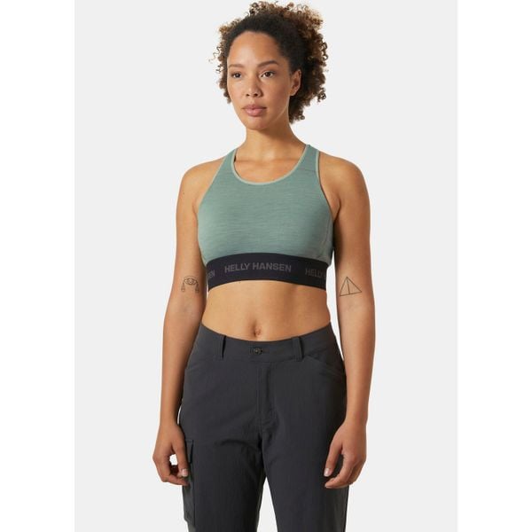 Damski biustonosz wełniany Helly Hansen Dura. Niebieskie biustonosze sportowe Helly Hansen, bez wzorów, z wełny. Za 301.00 zł.