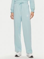 Puma Spodnie dresowe T7 624212 Niebieski Relaxed Fit. Niebieskie spodnie dresowe Puma, bez wzorów, z dresówki. Za 159.99 zł.