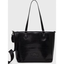 Nobo torebka kolor czarny. Czarne shopper bag NOBO, bez wzorów, na ramię, bez dodatków. W wyprzedaży za 179.99 zł.