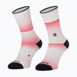 Skarpety SCOTT Gradient Stripes Crew. Białe skarpetki Scott, bez wzorów, z elastanu. Za 99.99 zł.
