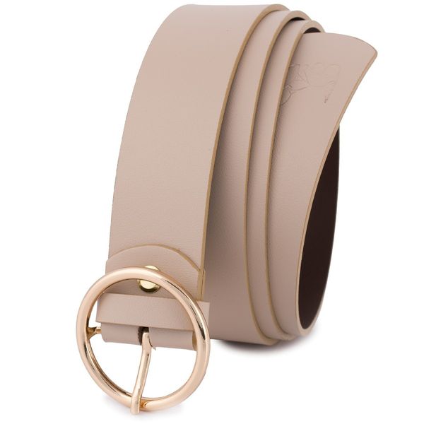 Pasek skórzany BELTIMORE ecru B84 r.90-105 cm. Paski bez wzorów. Za 49.90 zł.