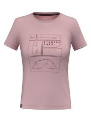 Salewa Koszulka funkcyjna w kolorze jasnoróżowym rozmiar: 40. Różowe t-shirty sportowe Salewa, bez wzorów, bez ramiączek, outdoorowe. Za 119.12 zł.