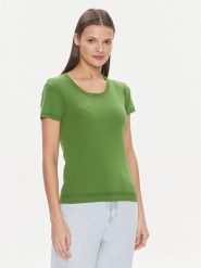 United Colors Of Benetton T-Shirt 1091D1M10 Zielony Regular Fit. Zielone t-shirty United Colors Of Benetton, m, bez wzorów, z bawełny, bez kołnierzyka, bez ramiączek. Za 119.99 zł.