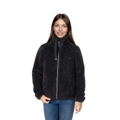 Bluza polarowa damska AULP VISHA ciepła rozpinana ze stójką. Czarne bluzy bez kaptura Aulp, bez wzorów, z polaru, bez kaptura. W wyprzedaży za 229.99 zł.